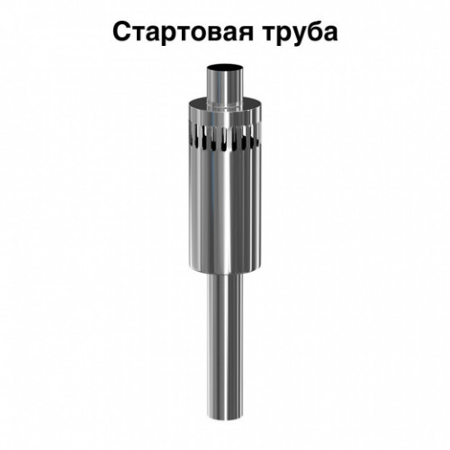 110 Сэндвич-труба "стартовая" Д110/180 (AISI 430/430; 0,5мм/0,5мм) 1,0 м